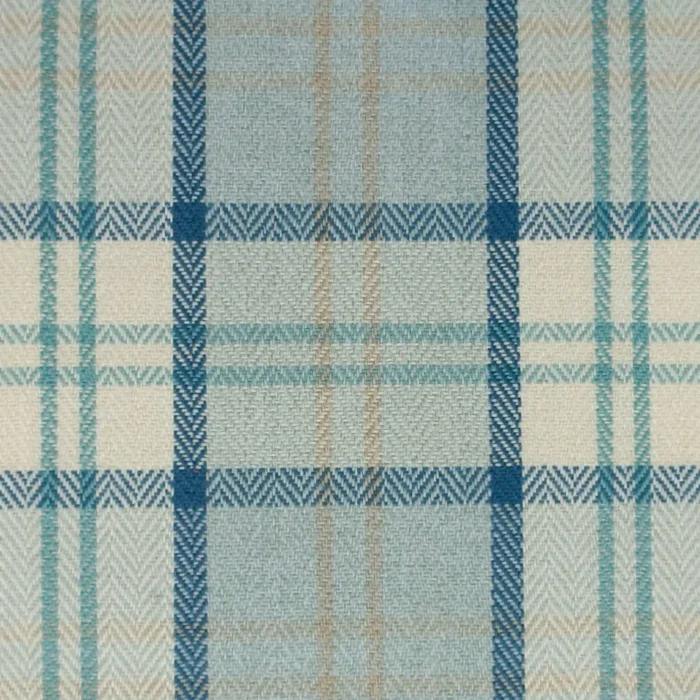 Piazza Plaid Fabric - Ocean swatch