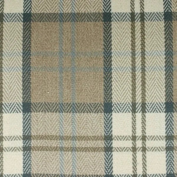 Piazza Plaid Fabric - Latte by neutral checked woven fabric from Cristina Marrone