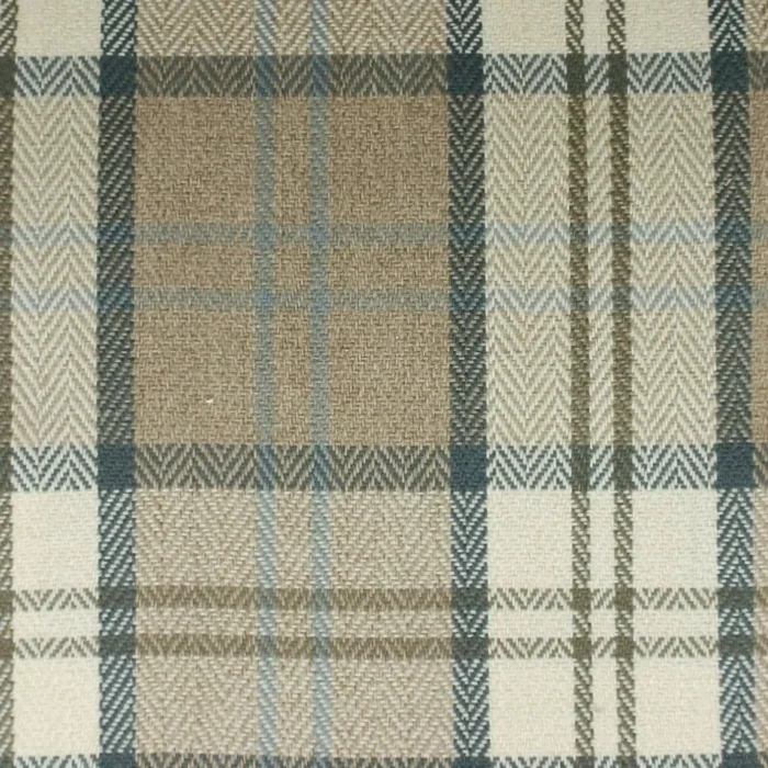 Piazza Plaid Fabric - Latte swatch