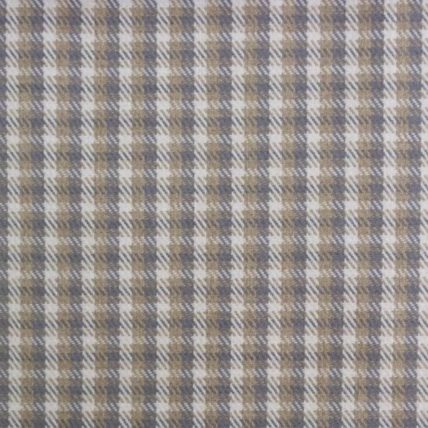 Quattro Check Fabric - Bracken by black-grey checked woven fabric from Cristina Marrone