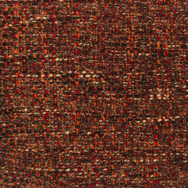 Vulcano Fabric - Russet by orange plain velvet-chenille fabric from Cristina Marrone