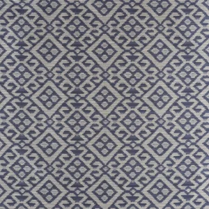 blue geometric velvet-chenille fabric from Warwick