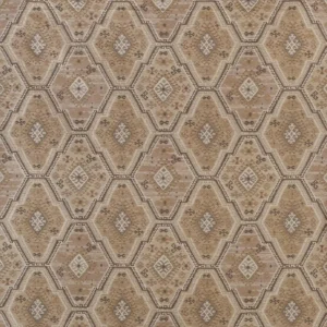 brown geometric velvet-chenille fabric from Warwick