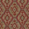 red geometric velvet-chenille fabric from Warwick