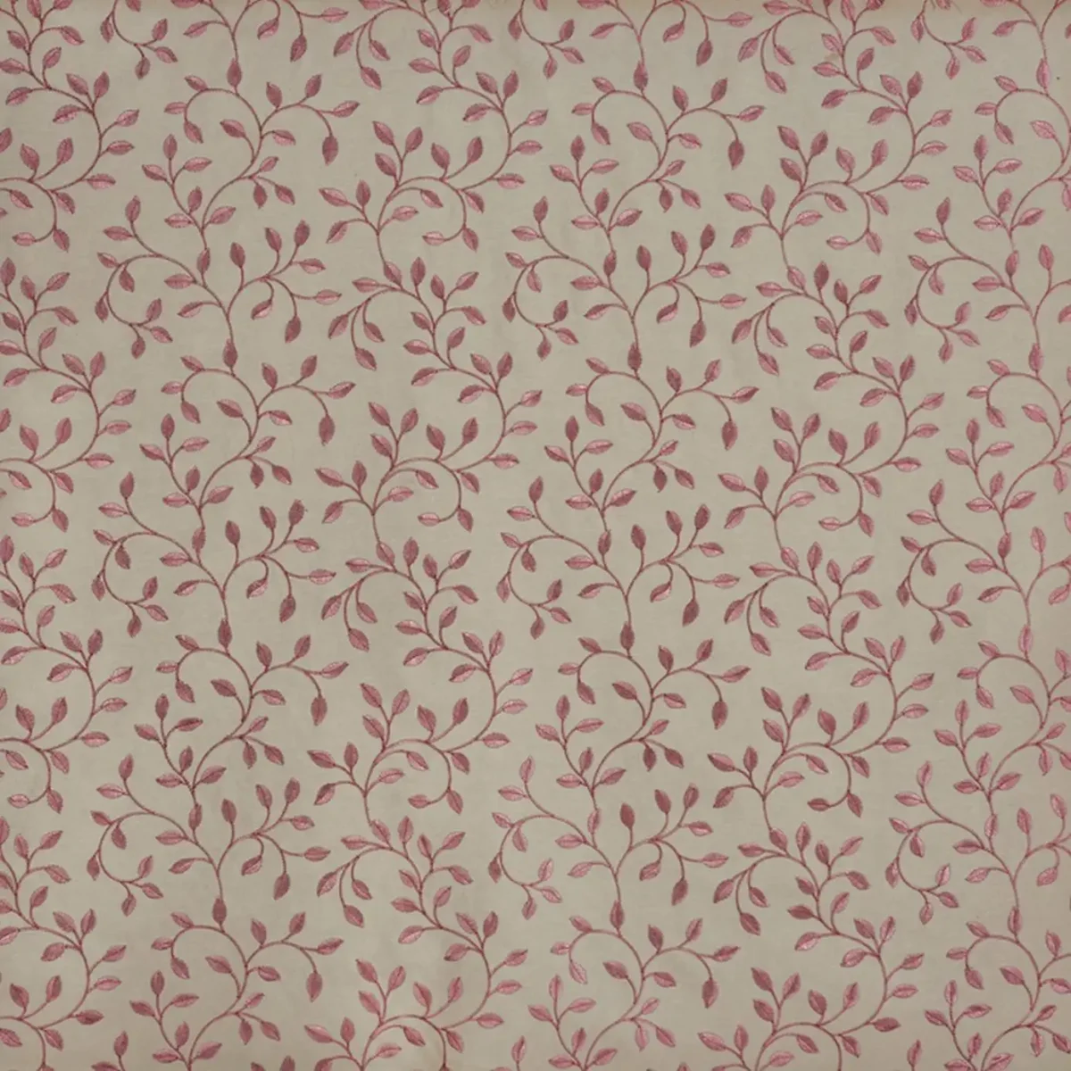 Poplar Fabric - Rhubarb by green botanical embroideried fabric from Prestigious Textiles