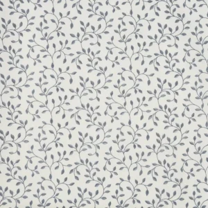 blue botanical embroideried fabric from Prestigious Textiles