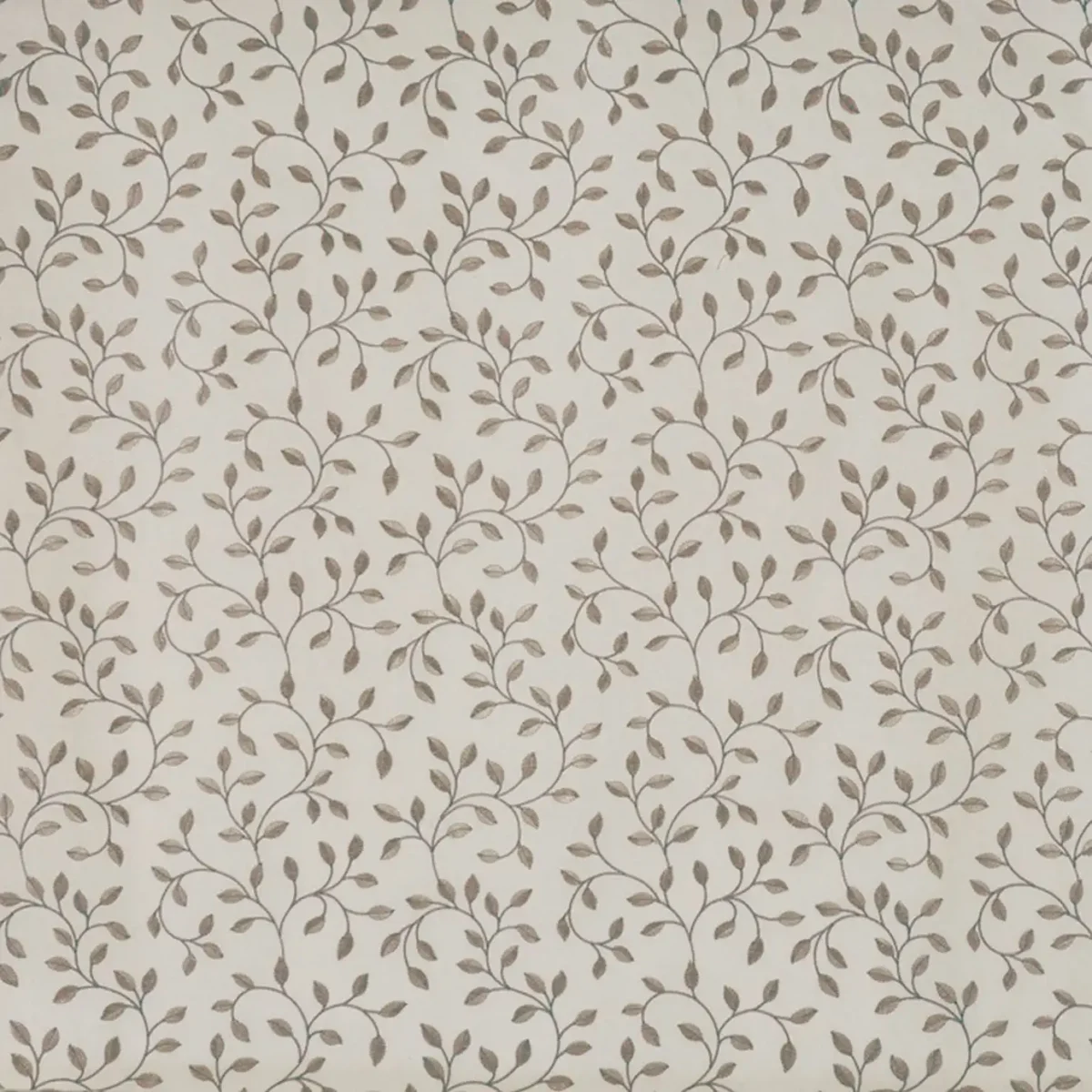 Poplar Fabric - Peppercorn by neutral botanical embroideried fabric from Prestigious Textiles