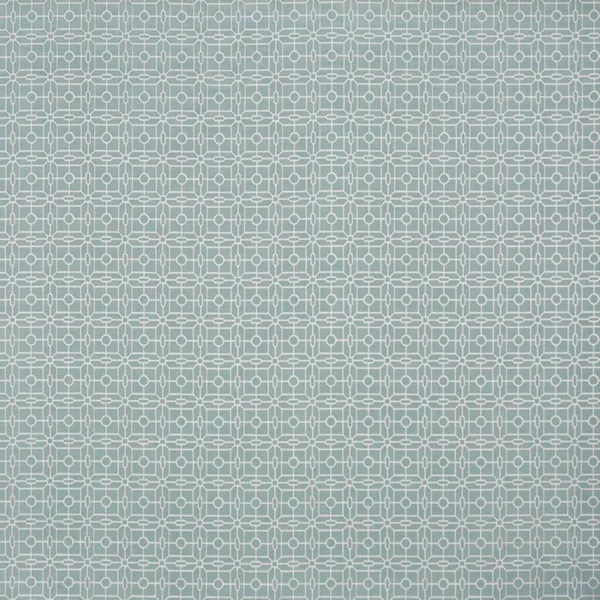 Regent Fabric - Porcelain by green geometric jacquard fabric from Prestigious Textiles