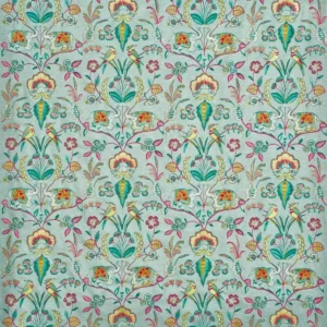 green botanical embroideried fabric from Prestigious Textiles