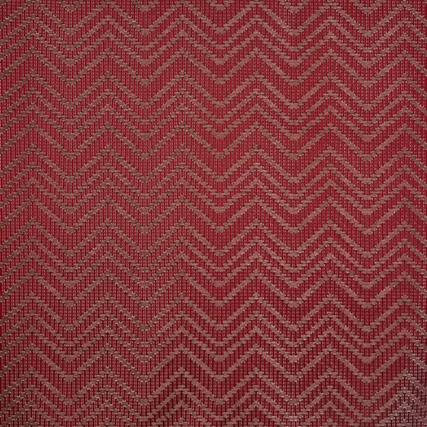 Bazzar Fabric - Ruby by red geometric embroideried fabric from Prestigious Textiles