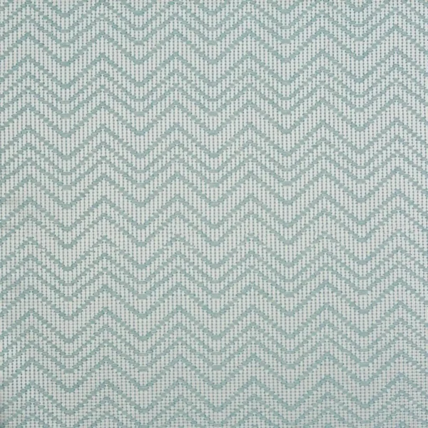 Bazaar Fabric - Peppermint by blue geometric embroideried fabric from Prestigious Textiles