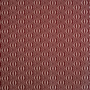 red geometric jacquard fabric from Prestigious Textiles