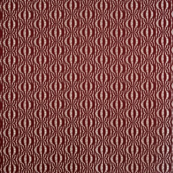 Latifah Fabric - Ruby by red geometric jacquard fabric from Prestigious Textiles