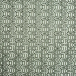 green geometric jacquard fabric from Prestigious Textiles