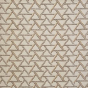 neutral geometric embroideried fabric from Prestigious Textiles