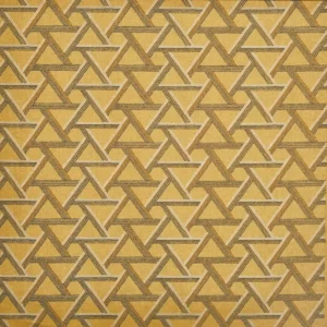 yellow geometric embroideried fabric from Prestigious Textiles