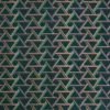 green geometric embroideried fabric from Prestigious Textiles