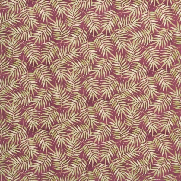 Goa Fabric - Jewel by red botanical cotton fabric from Prestigious Textiles