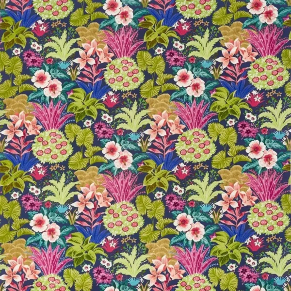 Kerala Fabric - Tropical by multicolour botanical cotton fabric from Prestigious Textiles