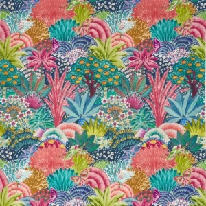 multicolour botanical cotton fabric from Prestigious Textiles
