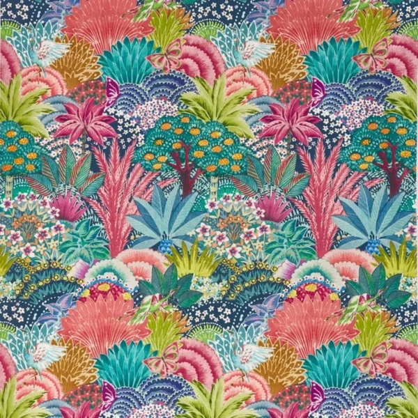 Kolkata Fabric - Tropical by multicolour botanical cotton fabric from Prestigious Textiles