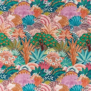 multicolour botanical cotton fabric from Prestigious Textiles