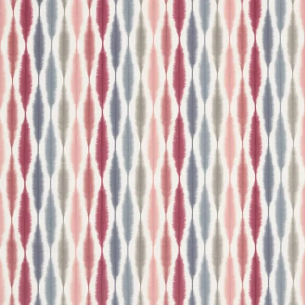 Usuko Fabric - Cranberry / Rose / Steel by multicolour geometric cotton fabric from Scion