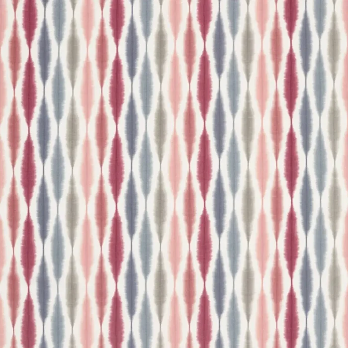 Usuko Fabric - Cranberry / Rose / Steel swatch