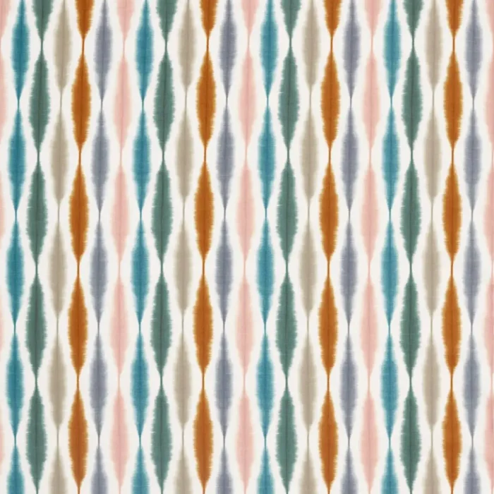Usuko Fabric - Olive / Ginger / Teal swatch