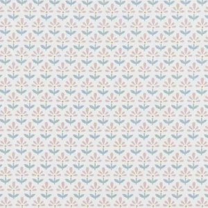 blue botanical cotton fabric from Studio G