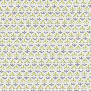 black-grey botanical cotton fabric from Studio G