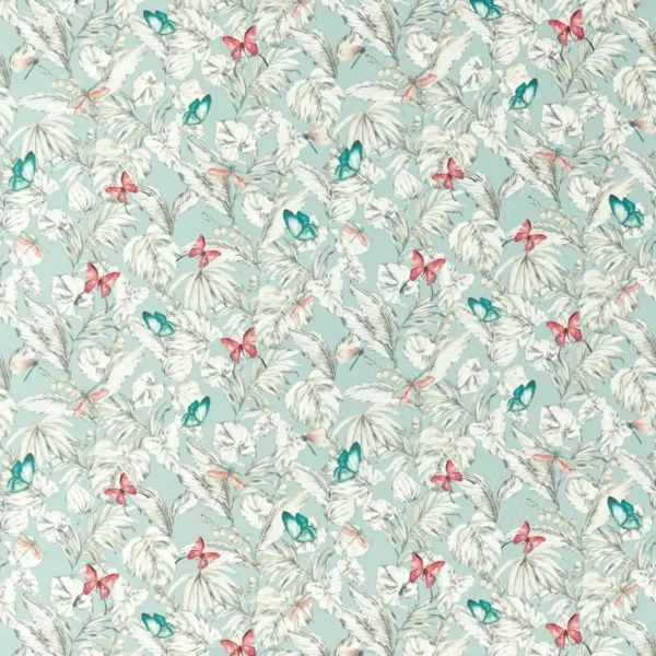 Acadia Fabric - Mineral by green botanical cotton fabric from Studio G