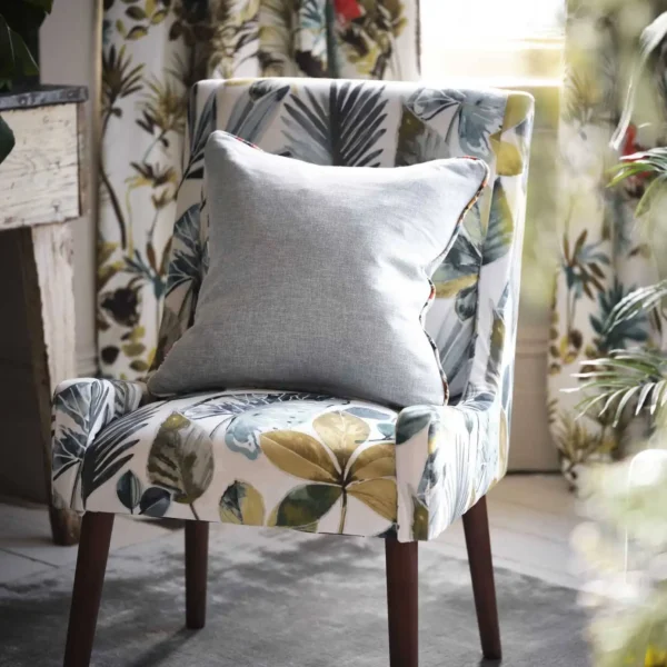 Palm Fabric - Charcoal / Citron by Palm Fabric - Charcoal / Citron from