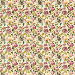 multicolour botanical cotton fabric from Studio G