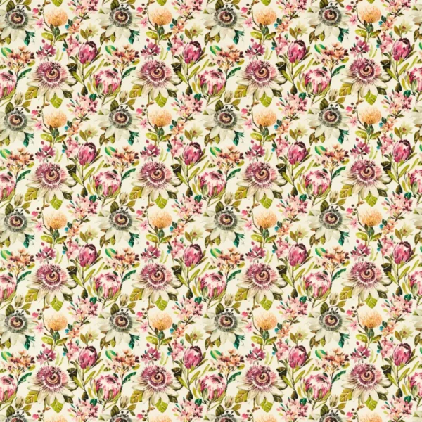Paradise Fabric - Autumn by multicolour botanical cotton fabric from Studio G