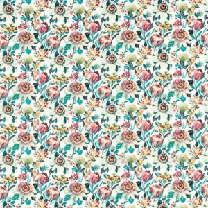 multicolour botanical cotton fabric from Studio G