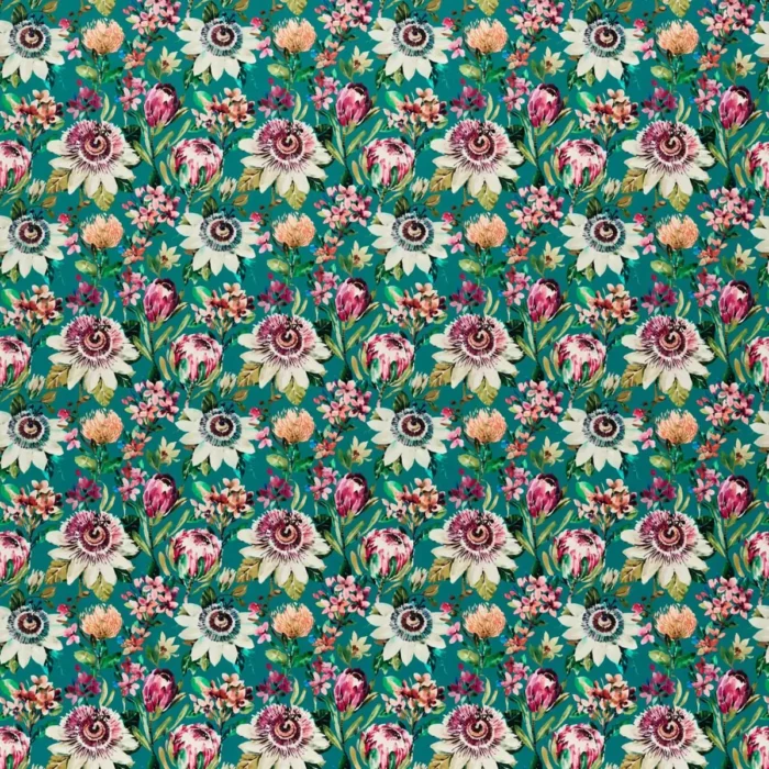 Paradise Fabric - Teal Velvet swatch