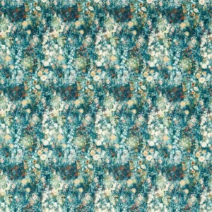 blue botanical velvet-chenille fabric from Studio G