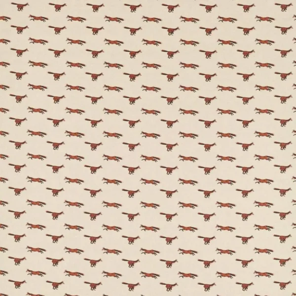 Foxbury Fabric - Spice by neutral animal cotton fabric from Studio G