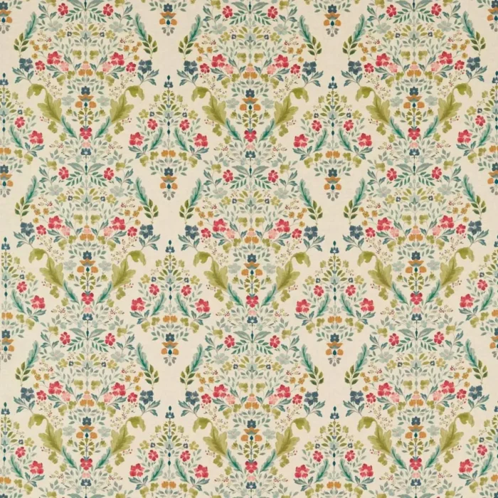 Gawthorpe Fabric - Forest / Linen swatch