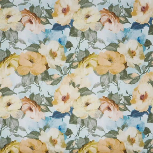 Amelia Fabric - Aruba by multicolour botanical printed fabric from Prestigious Textiles