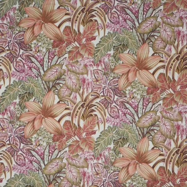 red botanical printed fabric from Prestigious Textiles