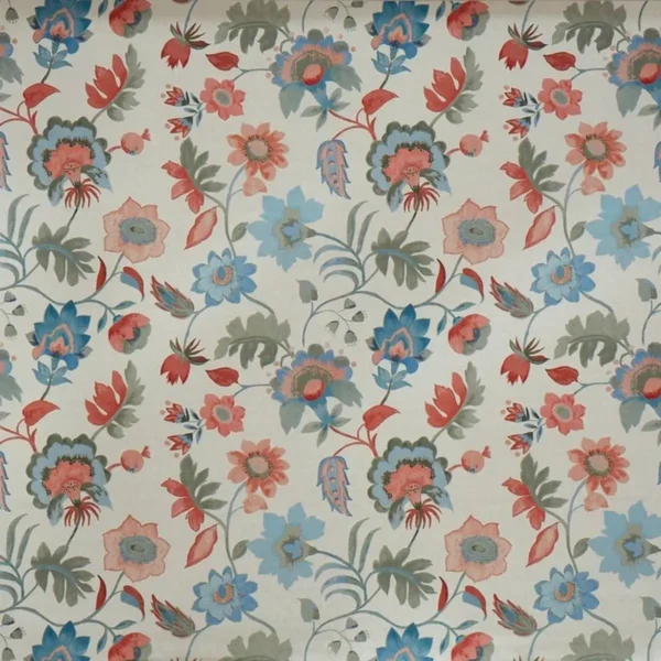 Fleur Fabric - Seashell by multicolour botanical printed fabric from Prestigious Textiles