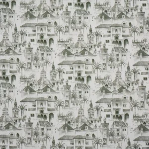 green traditional printed fabric from Prestigious Textiles