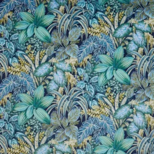 green botanical velvet-chenille fabric from Prestigious Textiles