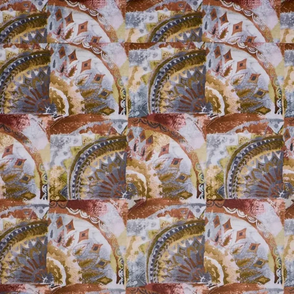 Rondel Fabric - Amber by multicolour misc velvet-chenille fabric from Prestigious Textiles