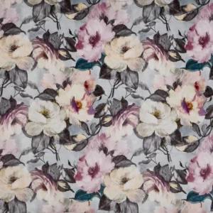 multicolour botanical velvet-chenille fabric from Prestigious Textiles