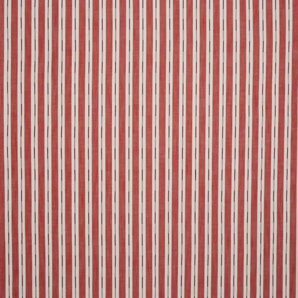 Comino Fabric - Sunset by red striped embroideried fabric from Prestigious Textiles