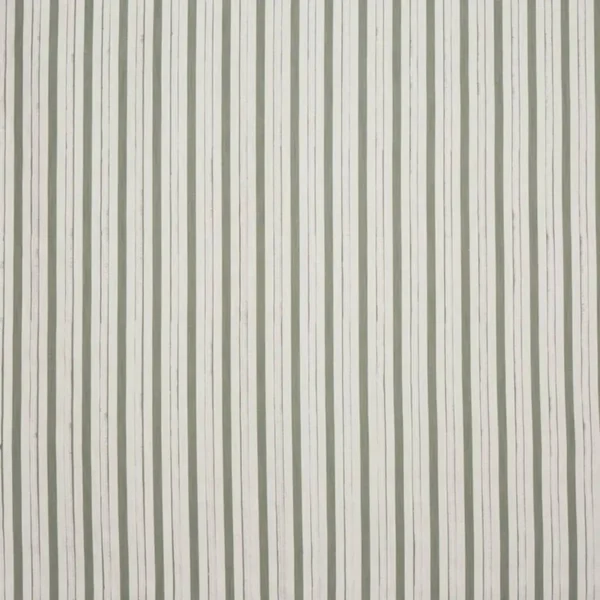 Floriana Fabric - Basil by green striped embroideried fabric from Prestigious Textiles