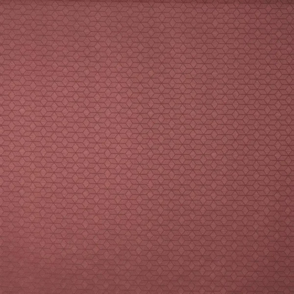 Franco Fabric - Raspberry by red geometric jacquard fabric from Prestigious Textiles
